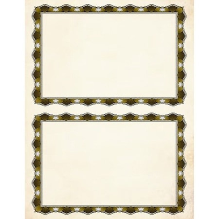 Geographics Certificate, CrownGold, 2PerPage, 11inx8.5in, AST,  GEO48767